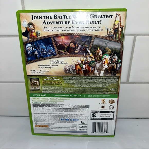 Xbox 360 LEGO Lord of the Rings Rare Bonus DVD Combo CIB Complete Manual - Picture 2 of 2